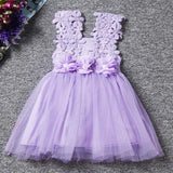 Bear Leader Girls Dresses 2018 New Brand Princess Girl Clothes Lace Hook Flower Design Splicing Gauze Ball Gown For Baby Girls