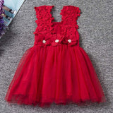 Bear Leader Girls Dresses 2018 New Brand Princess Girl Clothes Lace Hook Flower Design Splicing Gauze Ball Gown For Baby Girls