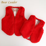 Bear Leader 2018 New Autumn&inter Style Family Matching Fur Vest Mother And Daughter Fashion Luxury Fur Vest Girl Clothing