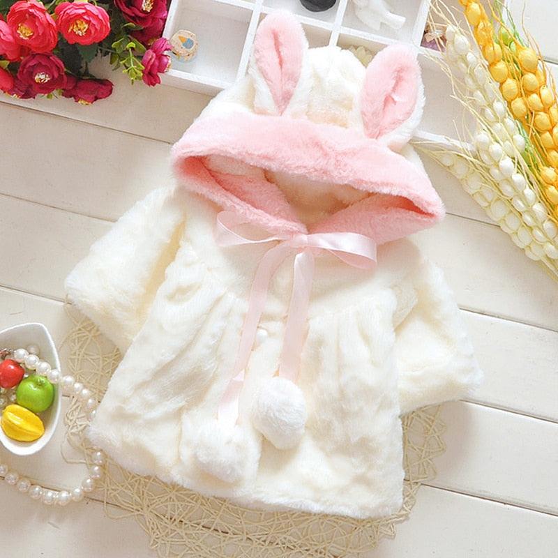 Bear Leader Baby Girls Snow Wear 2018 New Fashion Winter Rabbit Ear Hooded Coat children's cotton clothes winter coat for 6M-2T