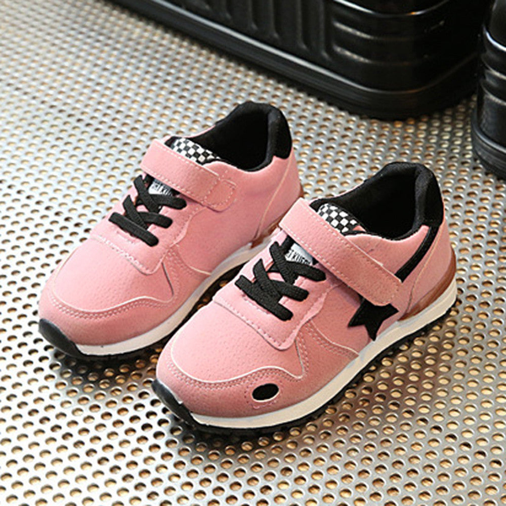 Toddler Kids Sport Running Baby Shoes Boys Girls Star Mesh Shoes Sneakers